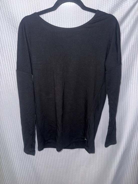 Old Navy Tops - Old Navy Active Black Open Back Long Sleeve Top Size S